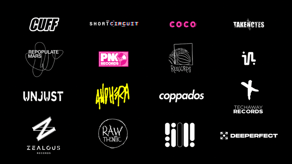 Labels our members have released on — including CUFF, Repopulate Mars, Unjust, Deeperfect and more